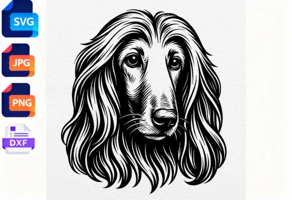 Afghan Hound Dog Portrait – Design Review