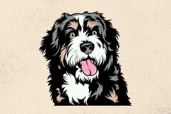 Bernedoodle SVG: Dog Portrait Cut File Review