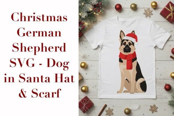 Christmas German Shepherd SVG – Design Review