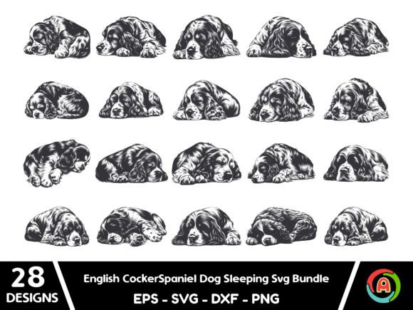 English Cocker Spaniel Dog Sleeping Svg – A Designer's Take