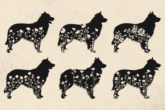 Floral Australian Shepherd SVG Bundles
