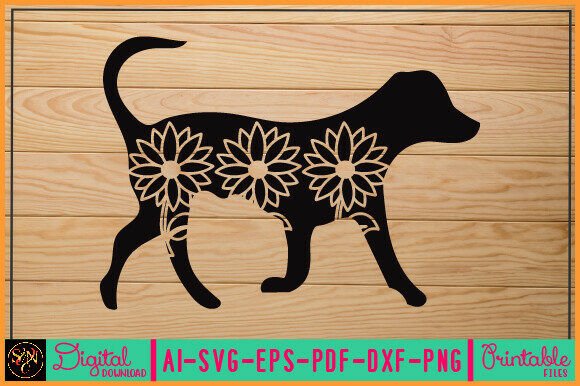Flower Dog Animal SVG Vector Review