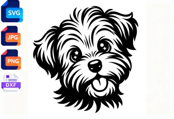 Fluffy Dog Face SVG Art Review