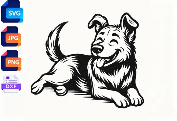 Happy Dog Silhouette SVG Review