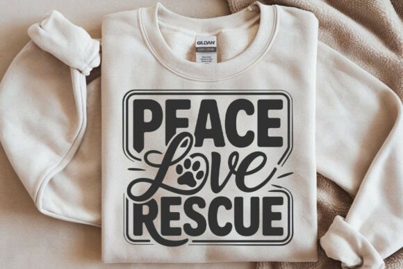 Peace Love Rescue SVG Cut File, Shelter