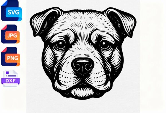 Staffordshire Terrier Dog Face SVG Cut: A Designer's Honest Take